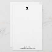 Papier de papeterie personnalisé avec pièce d'éche (Devant / Derrière)