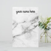 Papier de papeterie personnalisé par marbre gris (Debout devant)