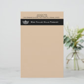 Papier de papeterie personnalisé style Miss Americ (Debout devant)