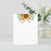 Papier de papeterie personnelle tournesol (Debout devant)