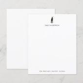 Papier de papeterie pour colibri noir personnalisé (Devant / Derrière)