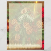 Papier de papeterie pour piano de Noël (Devant)
