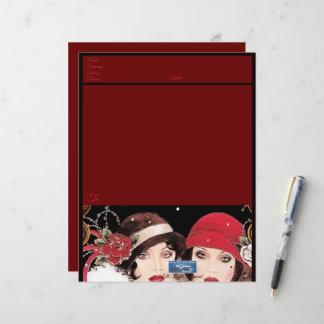 Papier de papeterie (rouge d'hiver B) DDPMDesigns 