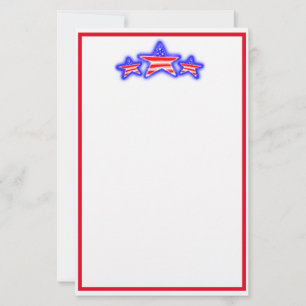 Papier de papeterie Stars Patriotique