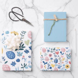 Papier de papier à enveloppement bleu pâques Lt -