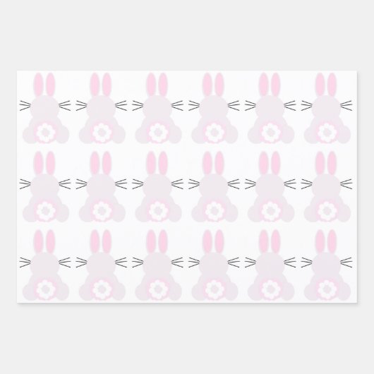 Papier de papier à envelopper de lapin de Pâques - (Devant)