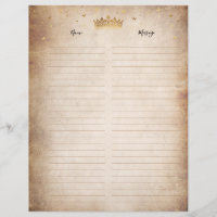 Papier de parchemin d'or Livre d'or Pages de rempl