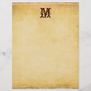 Papier de parchemin Monogramme vintage