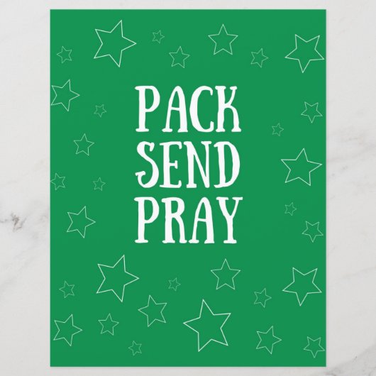 Papier de prière d'envoi de pack (Devant)