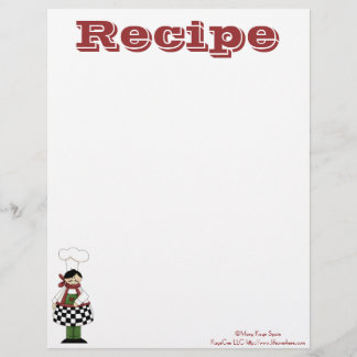Papier de recette - Cuisine Chef - Recettes
