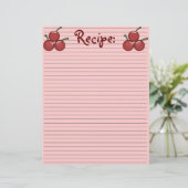 Papier de recette de cerise (Debout devant)