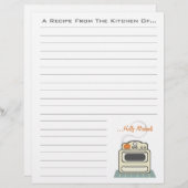 Papier de recette Retro Stove Modern Kitchen (Devant / Derrière)