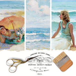 Papier de recouvrement de la plage de la femme vin