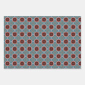 Papier de recouvrement géométrique Abstrait bleu e (Devant 3)