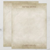 Papier de reprise en tête-à-lettre de parchemin vi (Devant / Derrière)