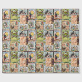 PAPIER DE RÉSERVATION DE CADEAU VICTORIEN vintage (Plat)