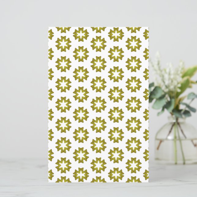 Papier de scrapbook à motif vert olive (Debout devant)