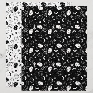 Papier de scrapbook Citrouille Mystique