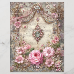 Papier de scrapbook de journal de junk vintage ros