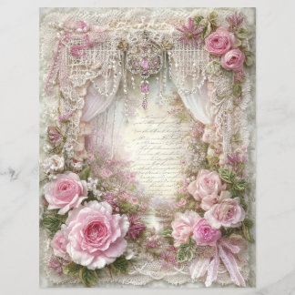 Papier de scrapbook de journal de junk vintage ros