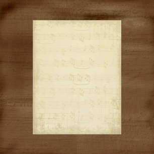 Papier de scrapbook vintage Music Notes