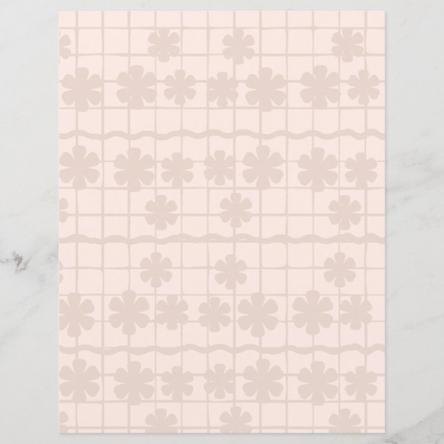 Papier de scrapbooking à grille florale (Devant)