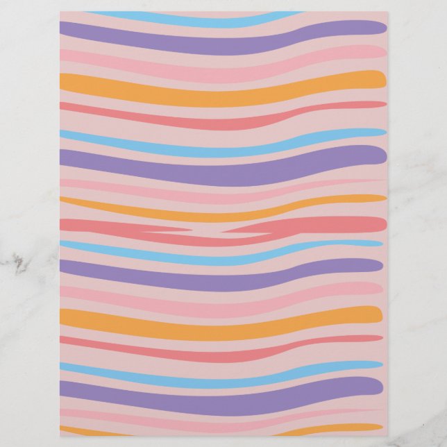 Papier de scrapbooking à lignes courbes (Devant)