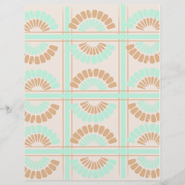 Papier de scrapbooking à motif 3 couleurs : (Devant)