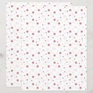 Papier de scrapbooking à motif Fleur Mignonne Avec