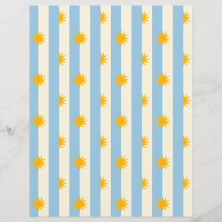 Papier de scrapbooking à rayures or soleil levant