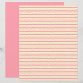 papier de scrapbooking coloré à rayures botaniques (Devant / Derrière)