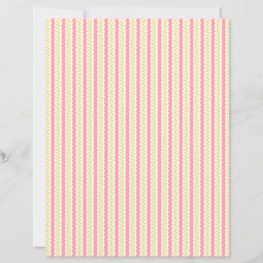 papier de scrapbooking coloré rayures botaniques (Devant)