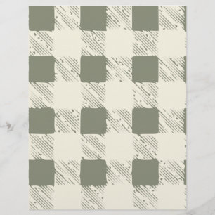 Papier de scrapbooking crème et vert