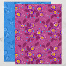 Papier de scrapbooking de fruit de la passion