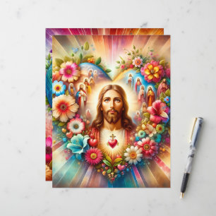 Papier de scrapbooking de la Saint-Valentin chréti