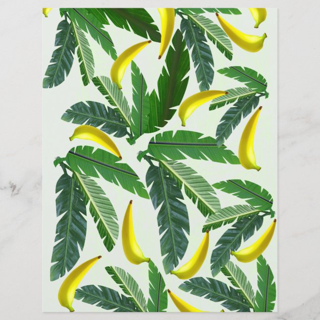 Papier de scrapbooking feuille de banane (Devant)