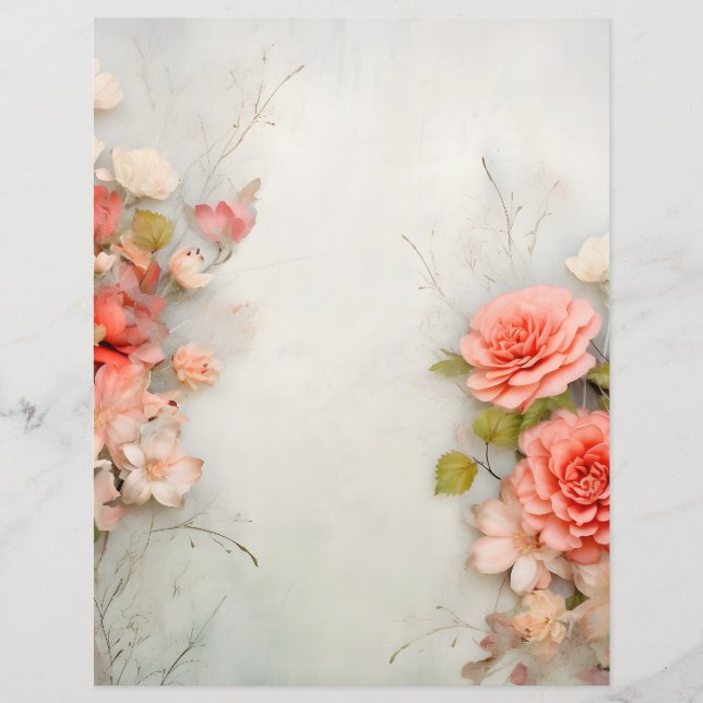 Papier de scrapbooking floral (Devant)