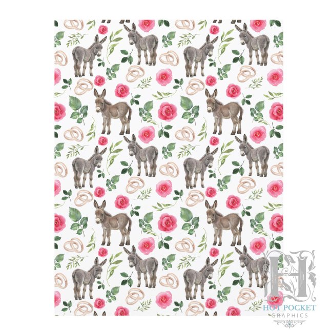 Papier de scrapbooking floral rose Âne rustique (Créateur téléchargé)
