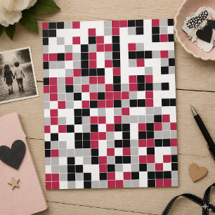 Papier de scrapbooking géométrique magenta moderne