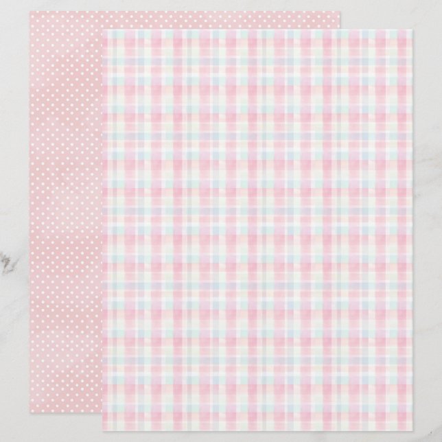 Papier de scrapbooking pour fond de Pâques vintage (Devant / Derrière)
