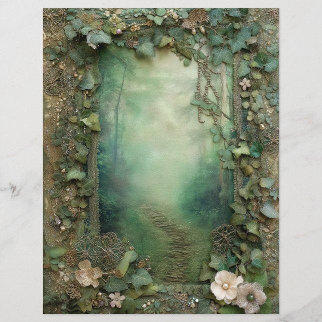 Papier de scrapbooking pour journal de junk forest (Devant)