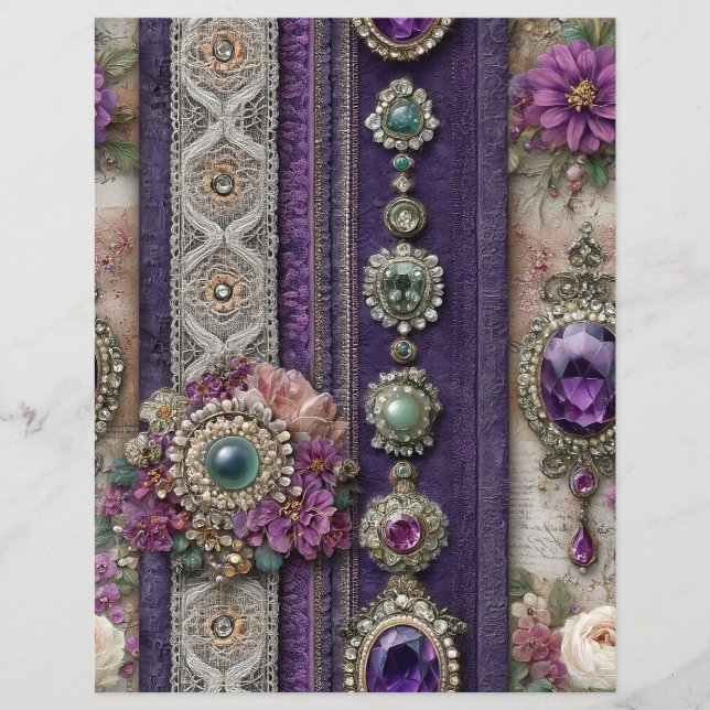 Papier de scrapbooking pour journal vintage Junk G (Devant)