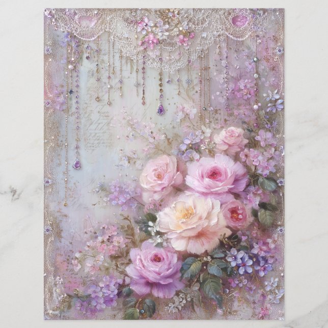 Papier de scrapbooking pour journal vintage junk l (Devant)