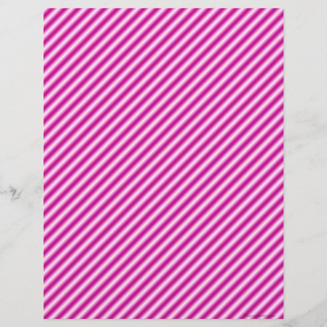Papier de scrapbooking rayé rose (Devant)