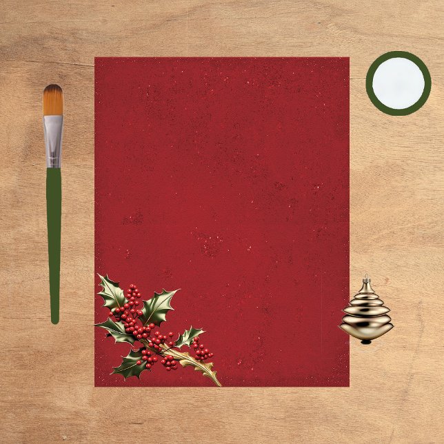 Papier de scrapbooking rouge Noël pailleté (Créateur téléchargé)