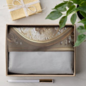 Papier de soie à cadre doré orné (Cadeau)