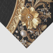 Papier de soie à cadre orné doré (Détail)