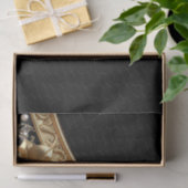 Papier de soie à cadre orné doré (Cadeau)