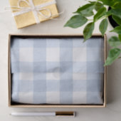 Papier de soie à carreaux bleu clair (Cadeau)