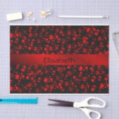 papier de soie à coeurs rouges (Artisanat)